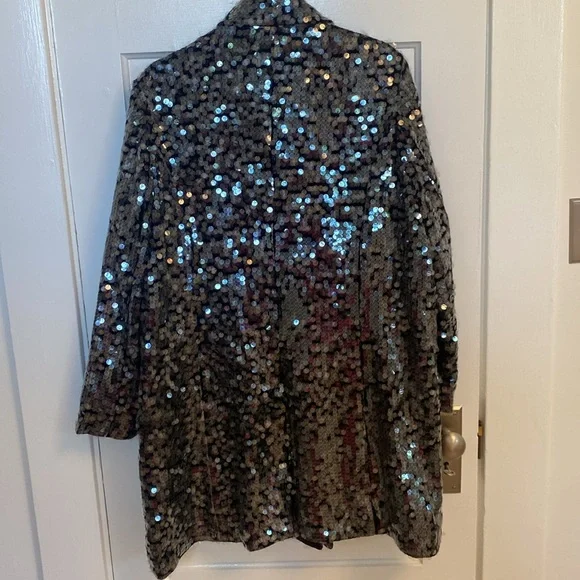 Frances Valentine Sequin Barn Jacket - Size Large - Picture 4 of 10